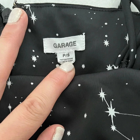 Garage/ Black star light galaxy/ Witchy/ Spaghetti strap/ Mini skirt/ Size US S - Picture 8 of 13